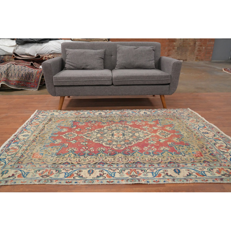 Tapis traditionnel rétro en laine 5 x 6