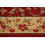 Floral Scroll Red Slip Resistant Machine Washable Rugs-207111816