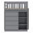 Twin Over Twin Bunk Bed With Drawers And Shelves-1395446685