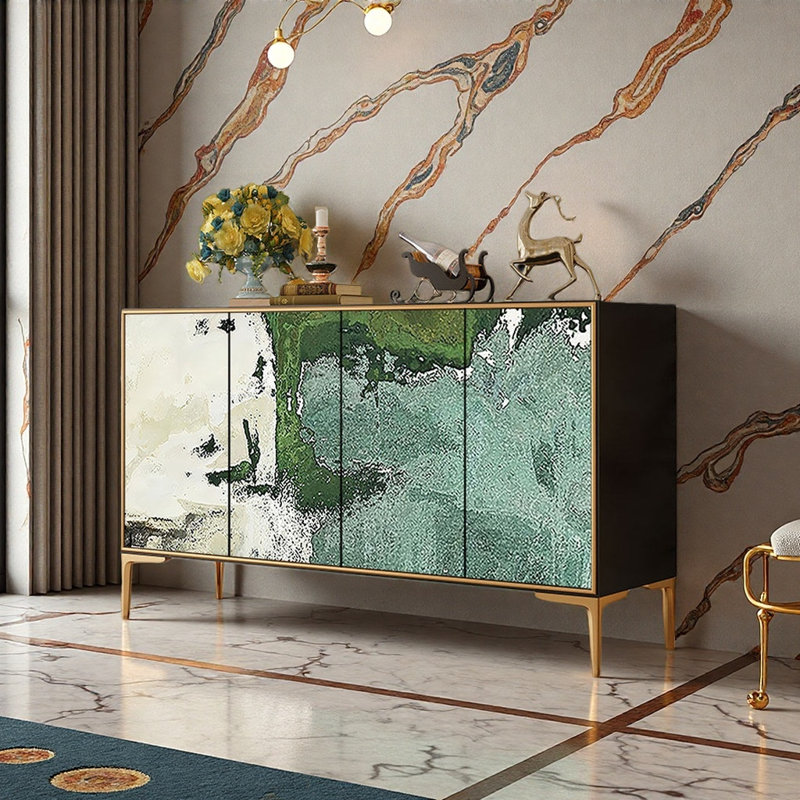 French Style Light Luxury Painted Sideboard