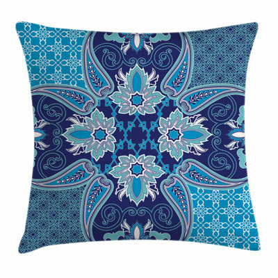 Persian Eastern Moroccan Design Square Pillow Cover