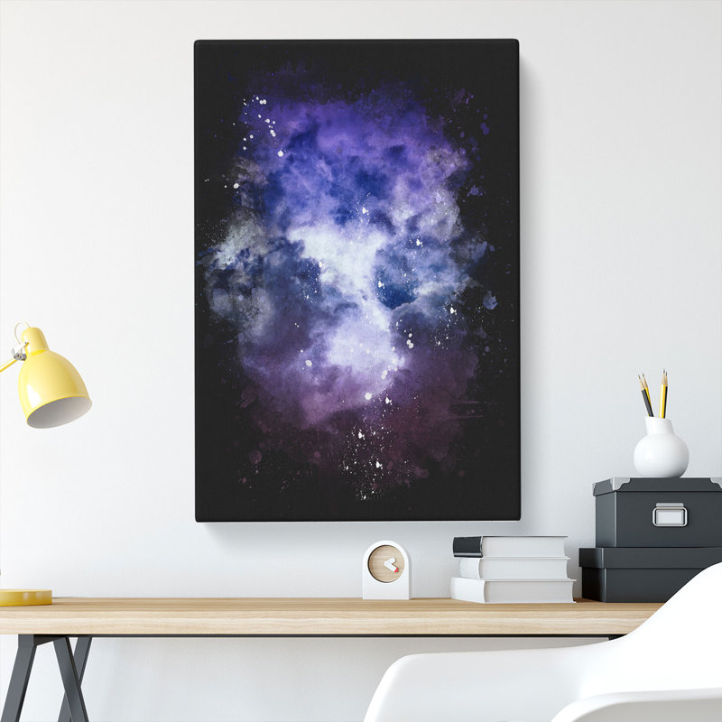 Purple Clouds - Wrapped Canvas Print, 60cm H x 40cm W x 3cm D