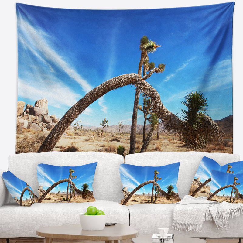 Paysage avec arbre Joshua, H 32 po x l 39 po