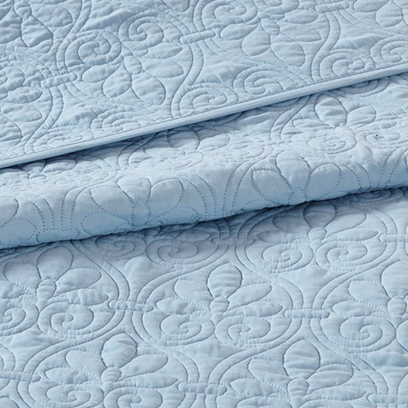 Courtepointe très grand / très grand bleu - rembourrage en coton doux et luxueux
