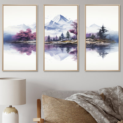 Ensemble de salon Mountain Fushia Peak Harmonie I - Paysage de montagnes
