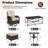 2-Person PE Wicker Outdoor Patio Set With Chairs, Ottomans, Side & Coffee Table & Beige Cushions-1880097210