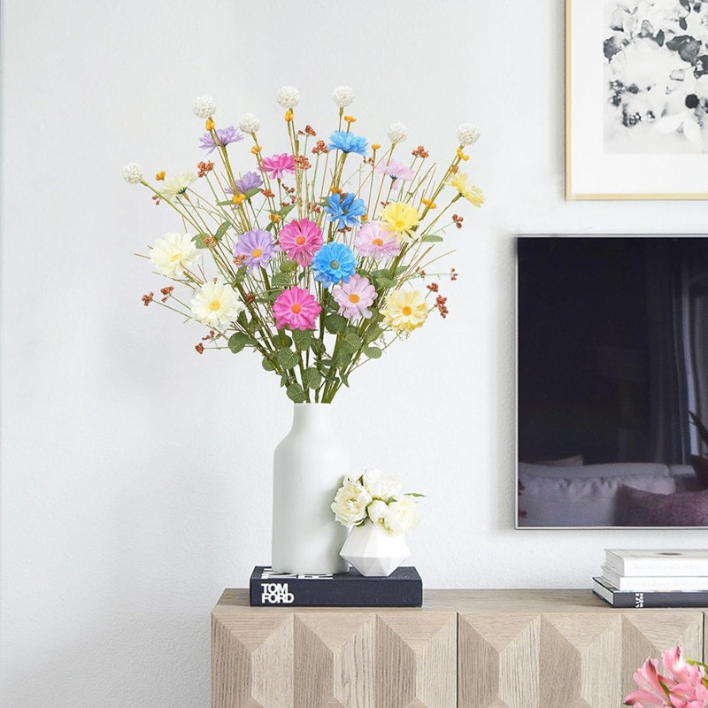 6 PCS de fleurs artificielles de printemps