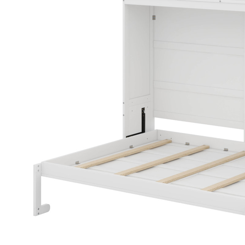 Lit escamotable double pleine grandeur, Blanc, Lit double