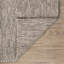 Tapis bleu / ivoire tissé à la main à rayures mélangées-348812495
