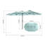 Grand parasol d'extérieur double face 14,8 pi avec manivelle (sans base)-980481636