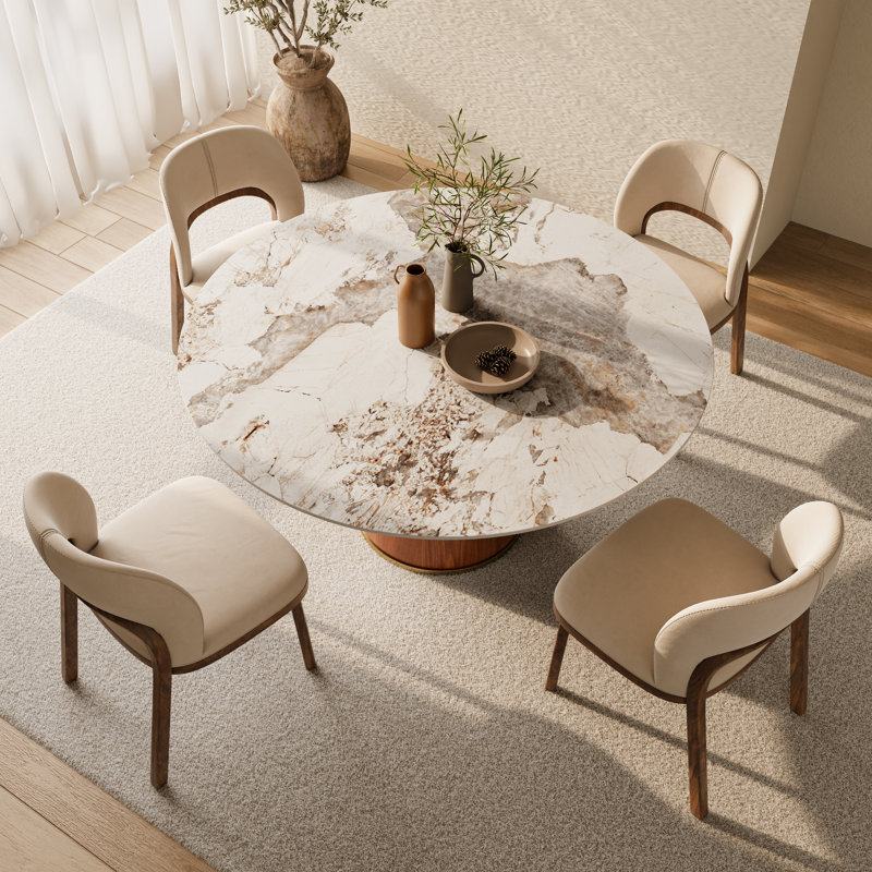 Table de salle à manger Bobrow, Brun, Pandora, 29,52 po x l 53,15 po x P 53,15 po