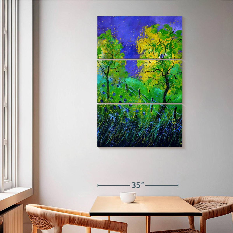 Avery Two Yellow Trees, 65" H x 42" W
