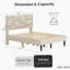 Base de lit double, tête de lit avec rangement, plateforme en métal, sans bruit, lattes en métal, sans sommier-1391111284