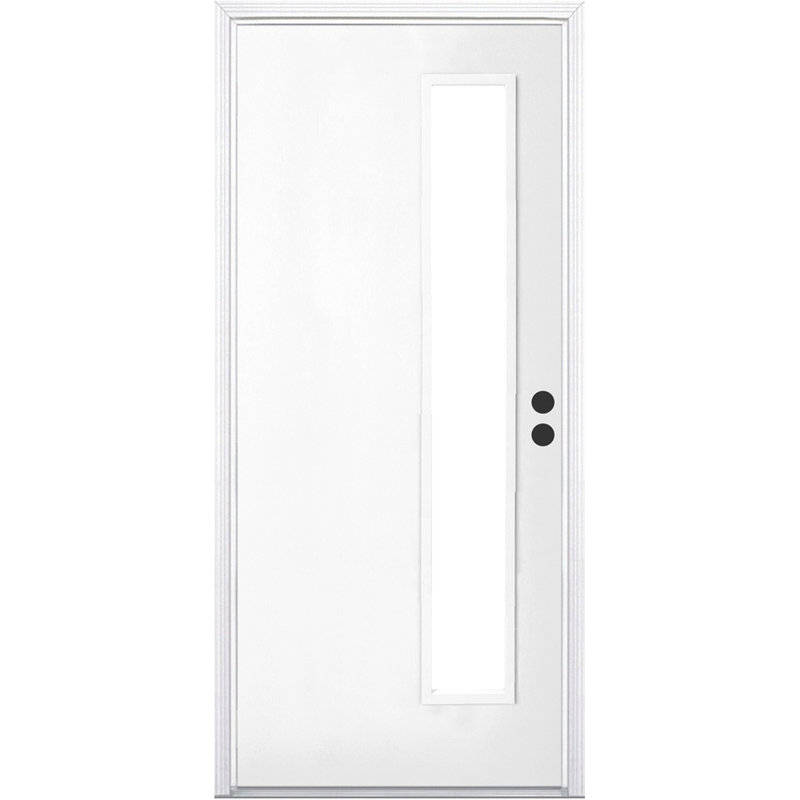 Porte d'extérieur Smooth Smooth, Noir, Côté gauche