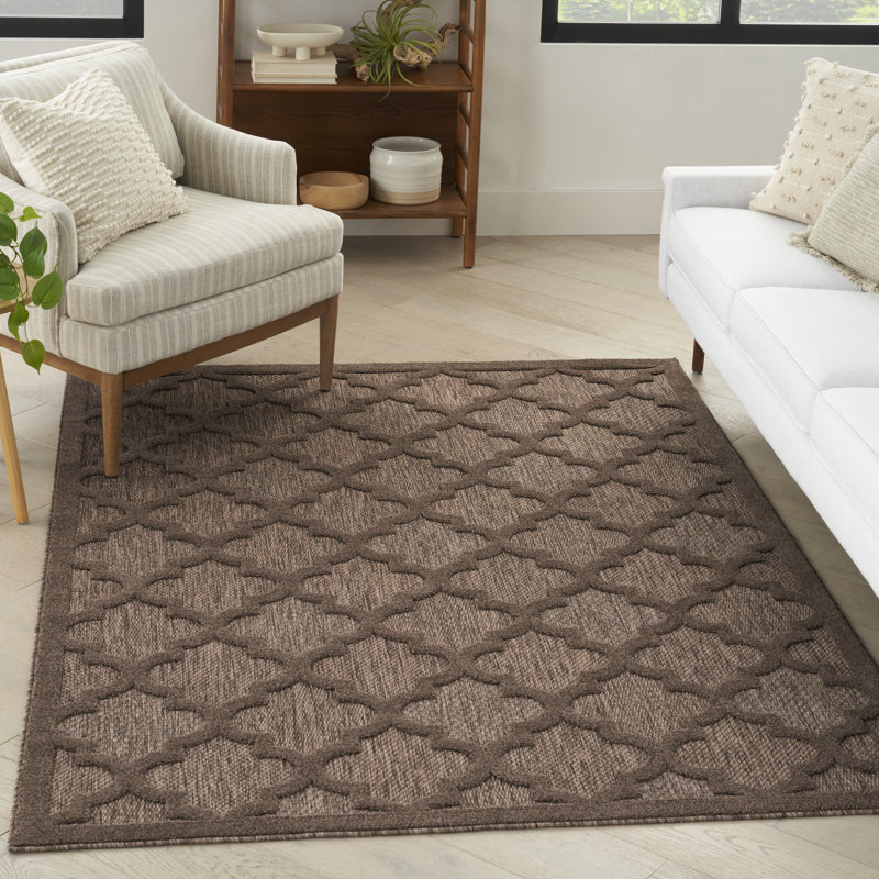 Tapis intérieur / extérieur Moung Trellis, Tapis de couloir 2 pi 2 po x 10 pi