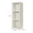 Bomeda 3-Tier Bookshelf Open Shelf Bookcase, White-848386352-848386359