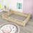 Floor Platform Bed with Guardrails-128781480-128781472