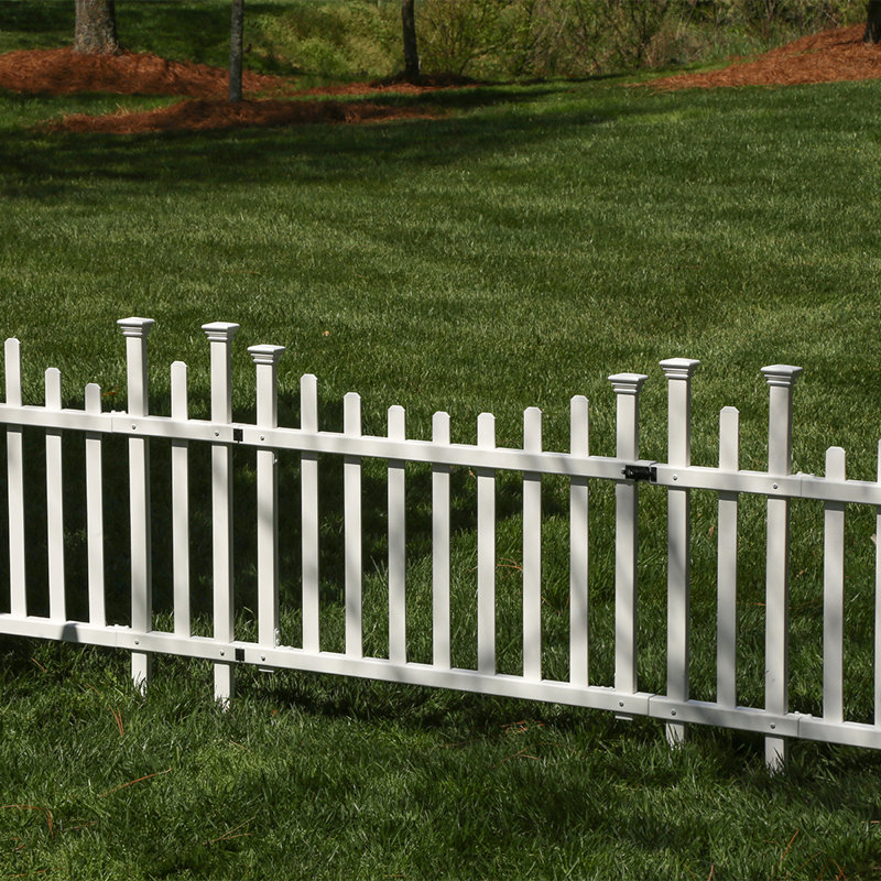 Zippity Outdoor Products Madison White Vinyl Fence Gate with Wings