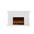 59.06"Modern Minimalist White Simulated Flame Electric Fireplace-118583293