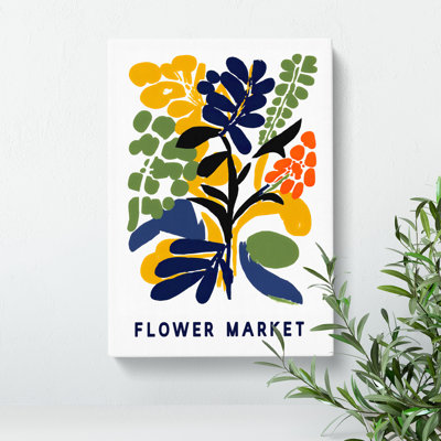 Summer Flower Market - Wrapped Canvas