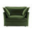 Fauteuil à housse avec 1 grand coussin de dossier et 2 grands coussins décoratifs, 1 canapé profond confortable, 1 canapé profond et plusieurs coussins moelleux, tissu chenille