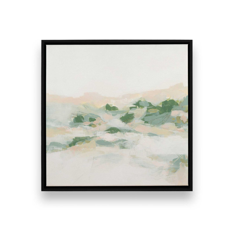«Pastel Wilderness II», H 12,75 po x l 12,75 po x P 1,75 po, Cadre flottant noir satiné, 1