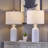 24'' White Ceramic  Table Lamp (Set Of 2)