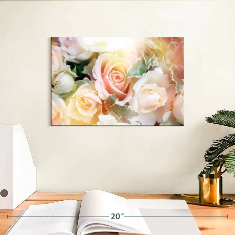 Harnek roses en fleurs, H 8 po x l 12 po