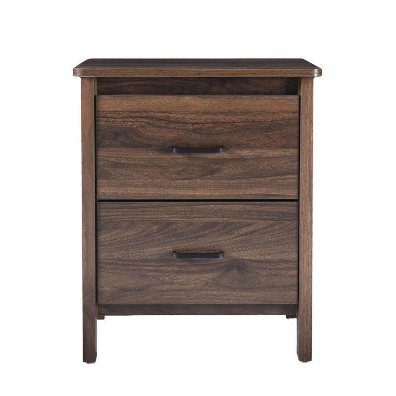 Toolless Assembly Nightstand, Brown