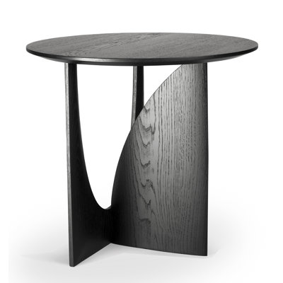 Geometric Solid Wood End Table