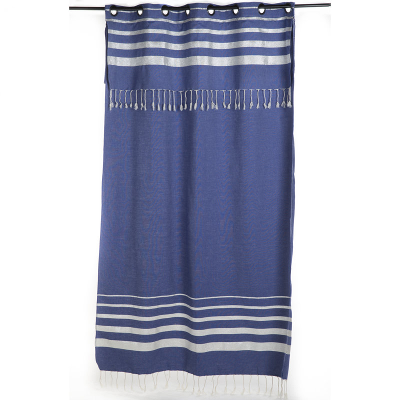 Kissimmee Single Curtain, 140 W x 240 D cm, Blue
