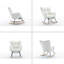 Chaise berçante en tissu avec repose-pieds Teddy-745856772
