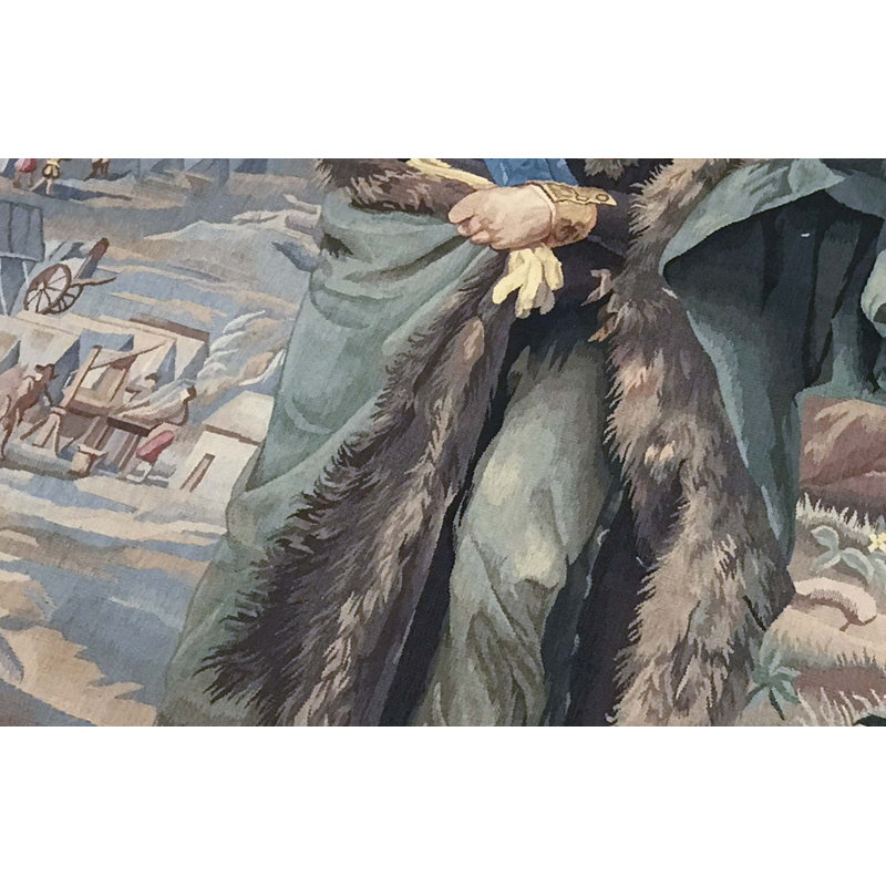 Tapis gris et doré de haute qualité noué à la main