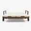 Double chaise longue de patio avec coussin-414613826