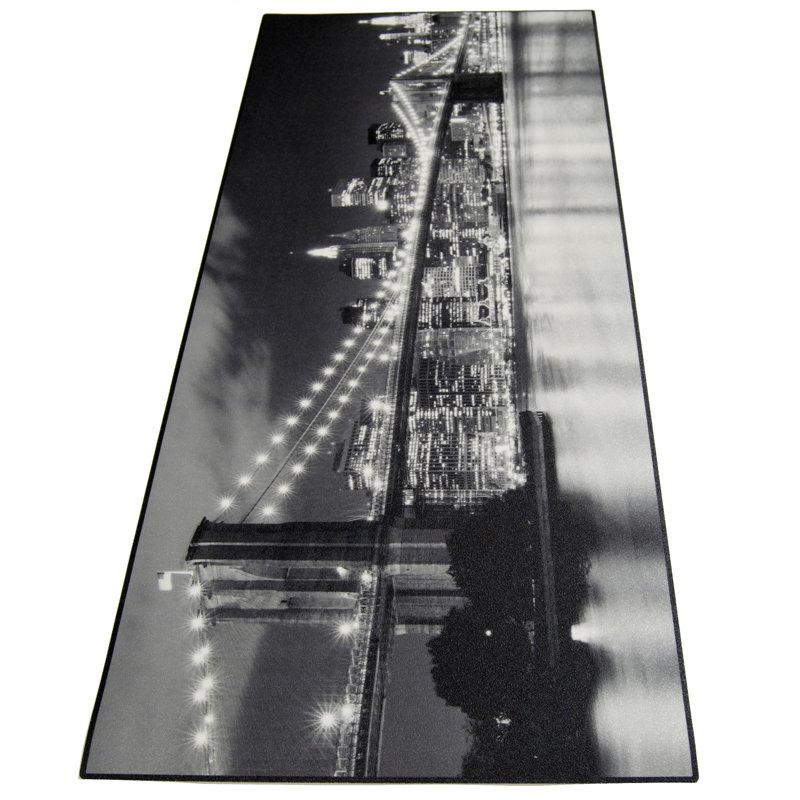 Mosteller Black Rug, Runner 50 x 120cm