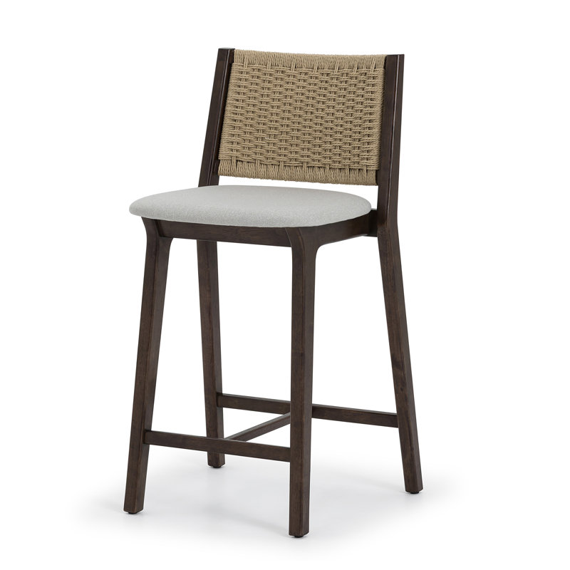 Tabouret de comptoir Edalyn Lume - naturel, Brun
