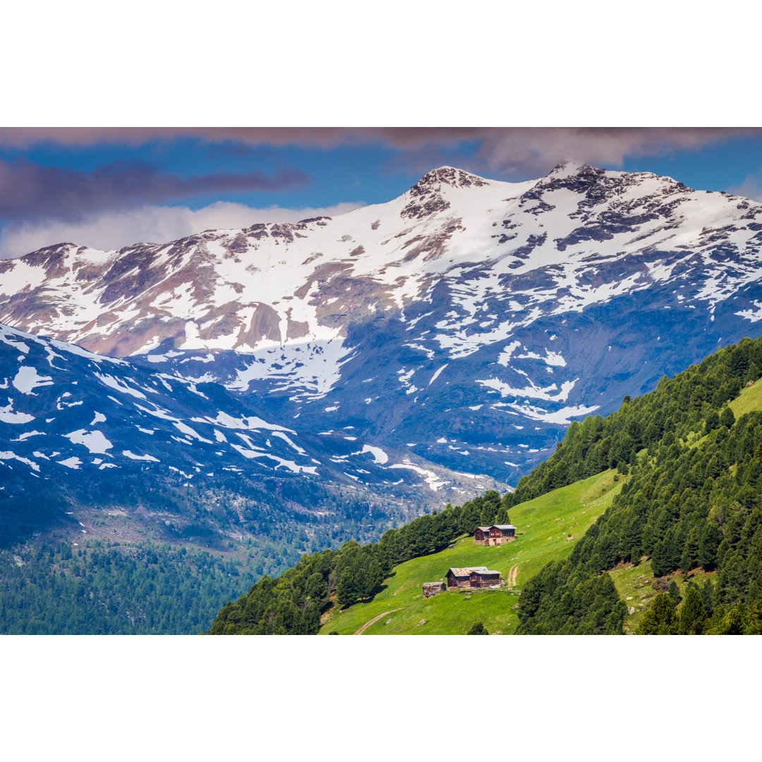 Schneebedeckte Berge von Agustavop - Leinwandbild