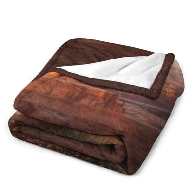 Jeté en flanelle de luxe Canyon View, couverture douce et chaude pour le canapé-lit du salon