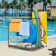 Pool Towel Rack,Outdoor Pool Storage Rack With Rattan Base And 5 Towel Bars,Pool Float Storage With Compartments, Store Buoys, Pool Floats, Swimming Rings, Suitable For Outdoor/Indoor
