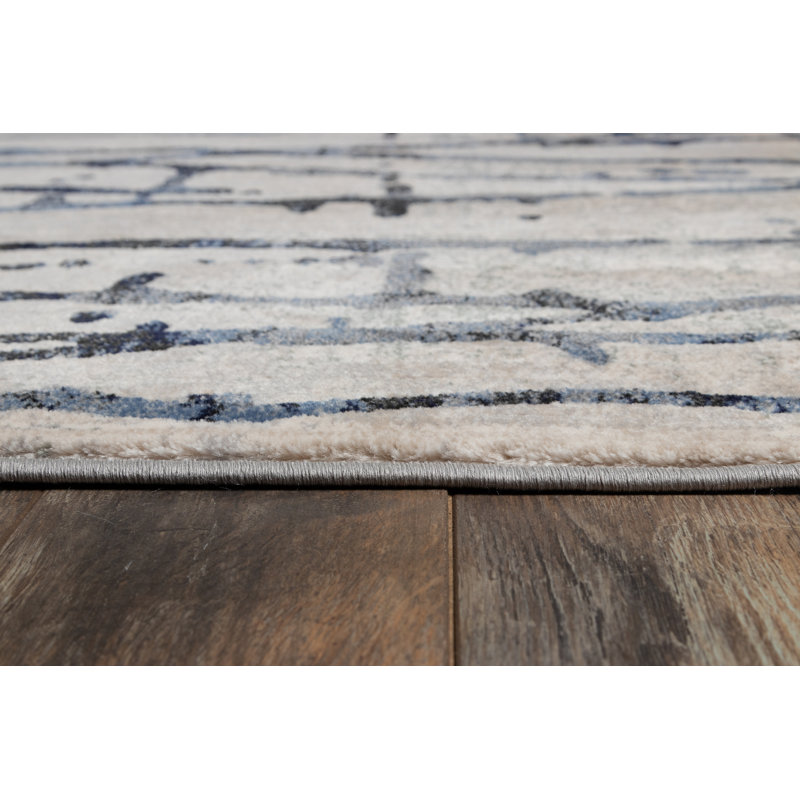Abstract Indoor Rug, Rectangle 3'11" x 5'7"