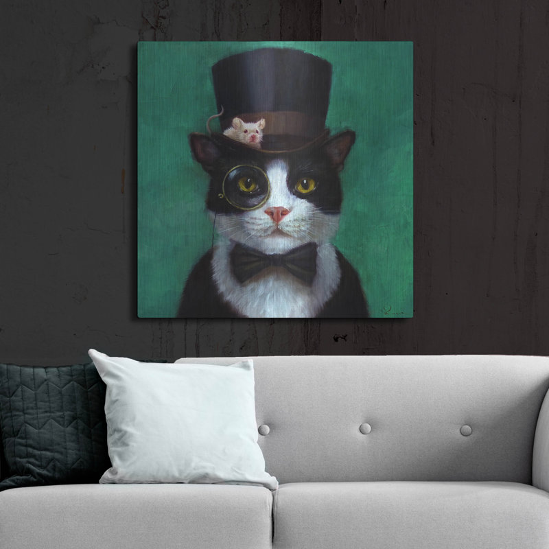 " Tuxedo Cat " by Lucia Heffernan, 36" H x 36" W