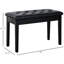 Chaise de piano Duet avec revêtement en similicuir et base en bois stable - construction noire