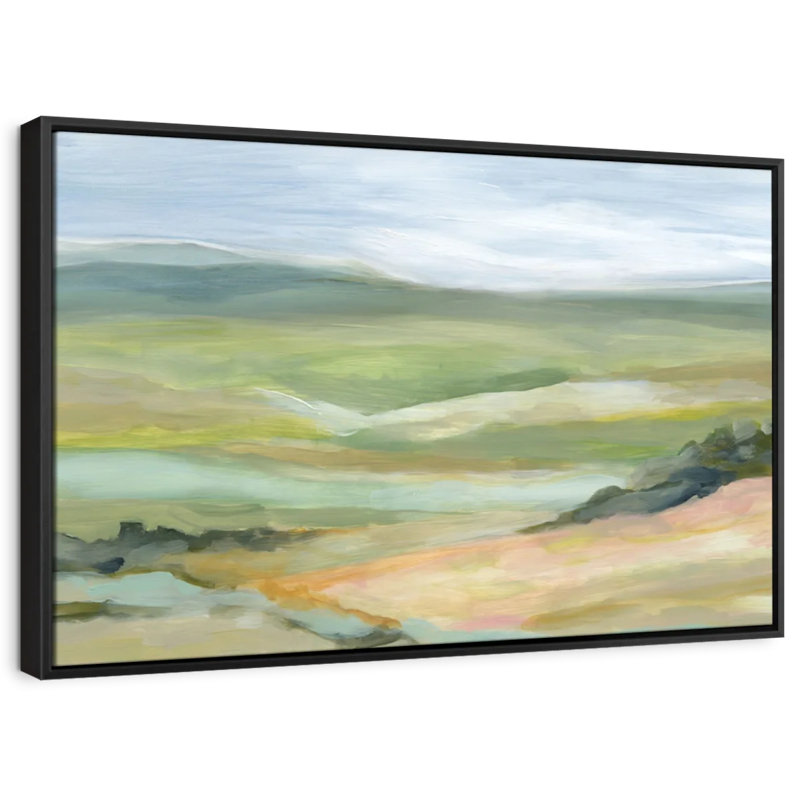Vast River Valley Canvas Print, 17" H x 25" W