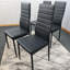 Wooden Dining Table with X-Shaped Iron Legs and 4 Metal Chairs and Bench Modern Dining Set (75cm)-377440839-377440836
