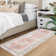 Vintage Floral Distressed Printed Area Rug Machine Washable Non Slip Stain Resistant Bodered Low Pile Ultra Thin Pet Friendly Vacuum Clean Easy To Clean Floor Carpet for Living Room
