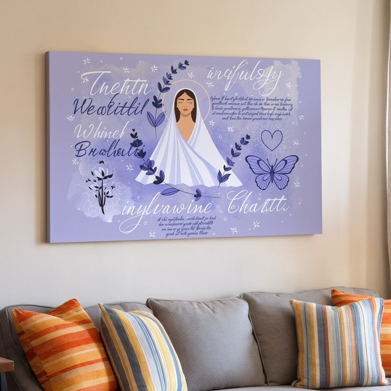 Reproduction d'art sur toile délicate et inspirante, H 16 po x l 20 po