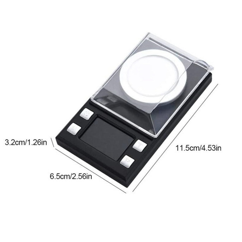 Mini balance numérique portative 100G / 0,001G avec écran LCD rétro-éclairé et pinces de calibrage pour bijoux