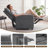 Power Recliner Chair Oversized Electric Recliner With Side Pockets Gray-470650083
