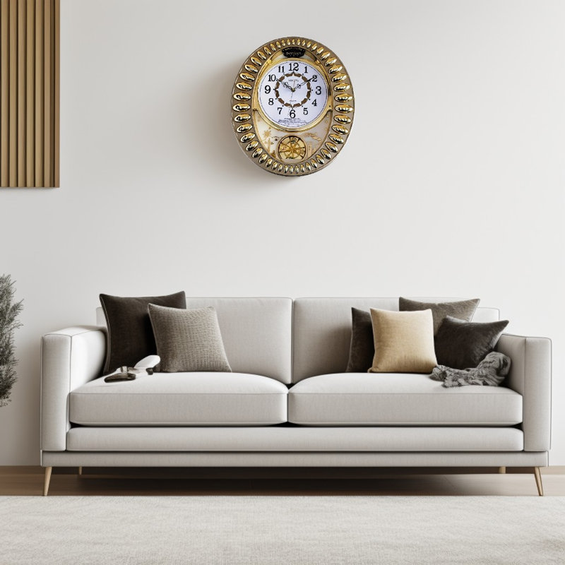 Steel Analogue Wall Clock