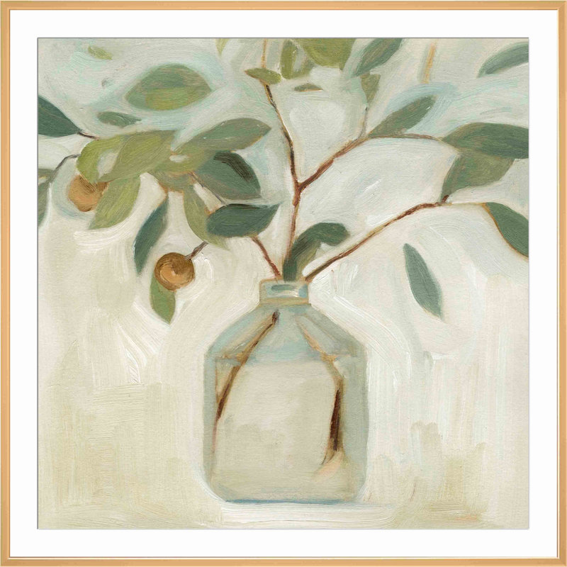 " Neutral Arrangement I " Painting Print, Antiqued Gold, 34.09" H x 34.09" W x 1.1" D